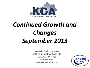 Slice of the Kentucky Coal Industry September 2013