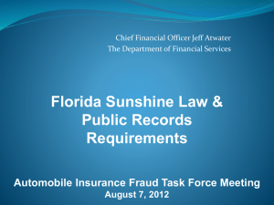 Sunshine Laws - Florida Department of Financial Services