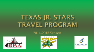 Texas Jr. STARS Travel Program