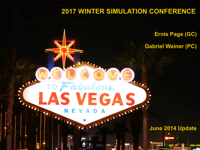 WSC 2017 Report Winter Simulation Conference