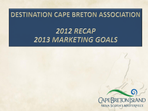 2012 - Destination Cape Breton Association