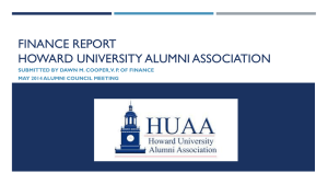 Finance report Howard university alumni association