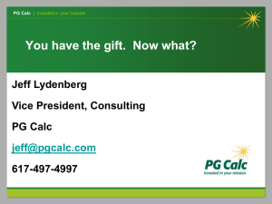 617-497-4997 You have the gift. Now what?