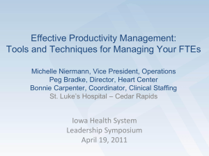 Productivity Management at St. Luke`s Hospital