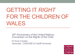 Getting it Right for the Children of Wales