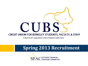 1 - Credit Union for Berkeley Students, Faculty, and Staff