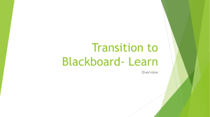 Transition to Blackboard- Learn