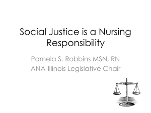 Social Justice is a Nursing Responsibility!