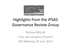 Highlights from the IPSAS Governance Review Group