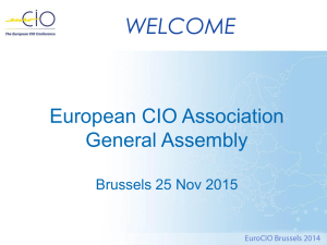 Councils workplans - European CIO Association