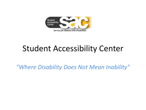 Student Accessibility Center - University of Wisconsin–Milwaukee