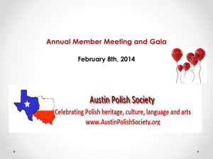 APS 2013 Presentation - Austin Polish Society