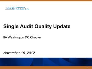1.November 2012 -Single Audit Quality