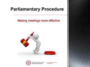 WMY 2013 – Parliamentary Procedure