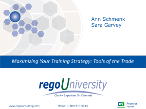 Maximizing Your Training Strategy
