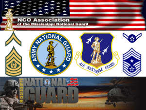 NCOAssociation BRIEF - The Mississippi National Guard NCO