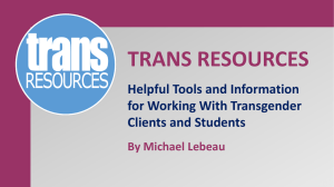 Session 4 - Michael Lebeau: Transgender Resources