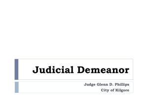 Judicial Demeanor - Texas Municipal Courts Education Center