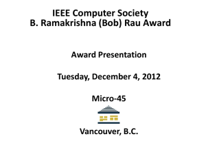 B. Ramakrishna (Bob) Rau Award