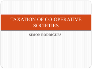 Taxation of Cooperative Societies