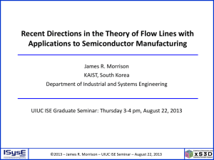 Flow Line Theory and Applications - Department of Industrial and