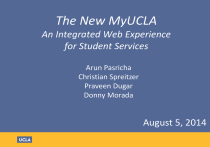 The New MyUCLA: Integrated Web Experience Presentation