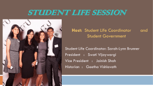 Student Life Session