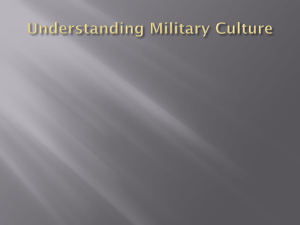 Understanding Military Culture - Mental Health America of Wisconsin