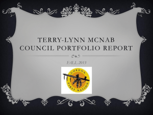 Council Portfolio Report Fall 2013