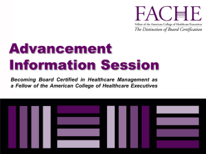 Advancement Information Session presentation