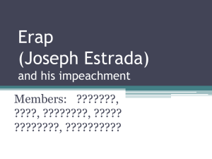 Erap (Joseph Estrada) and his impeachment