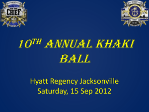KHAKI BALL Hyatt Regency Jacksonville Saturday, 15 Sep 2012
