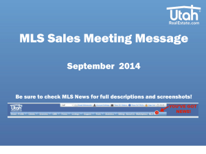 September MLS Sales Meeting Message (.ppt)