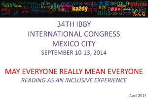 34th IBBY Congress PowerPoint