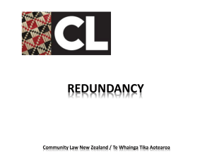 REDUNDANCY - Community Law