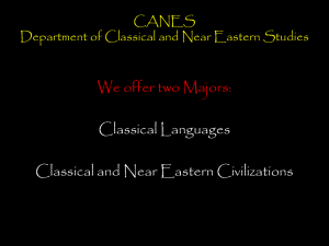 CANES Department of Classical and Near Eastern Studies