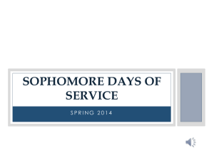 Check out pictures from February 2014 Sophomore Days of Service