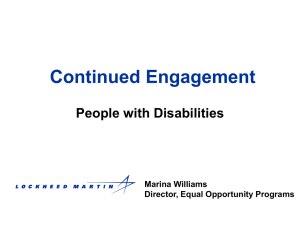 Continued Engagement: People with Disabilities