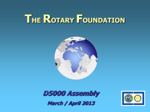 Rotary Foundation Assembly Presentation (Grants)