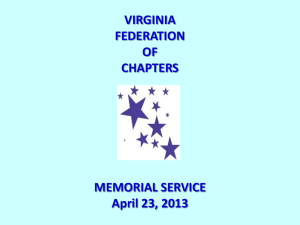 2013 Memorial Service - Virginia Federation of Chapters