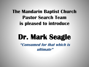 Introducing Dr. Mark Seagle