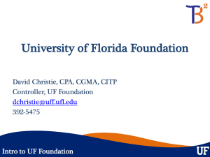 Intro to UF Foundation - University of Florida