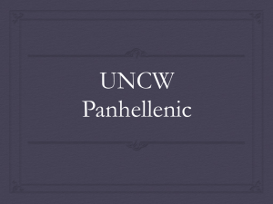 UNCW Panhelleic - University of North Carolina Wilmington