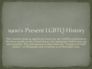 1900`s-Present LGBTQ History