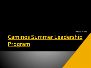 Caminos Leadership Summer Program Presentation