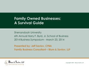 Family Owned Businesses - Shenandoah University Business