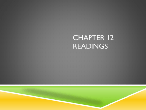 Chapter 12 readings