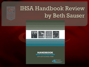 IHSA Handbook Review