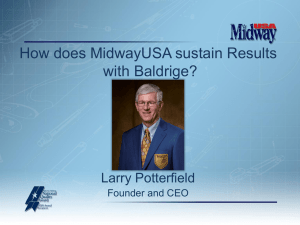 How does MidwayUSA Sustain Baldrige