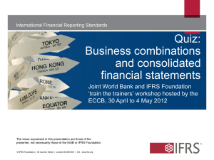 Quiz: Business combinations and consolidated financial
